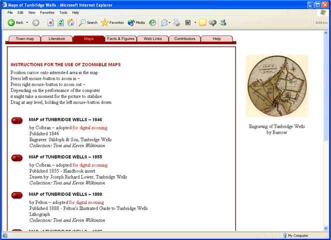 Old Maps of the town Tunbridge Wells / Royal Tunbridge Wells - screen example